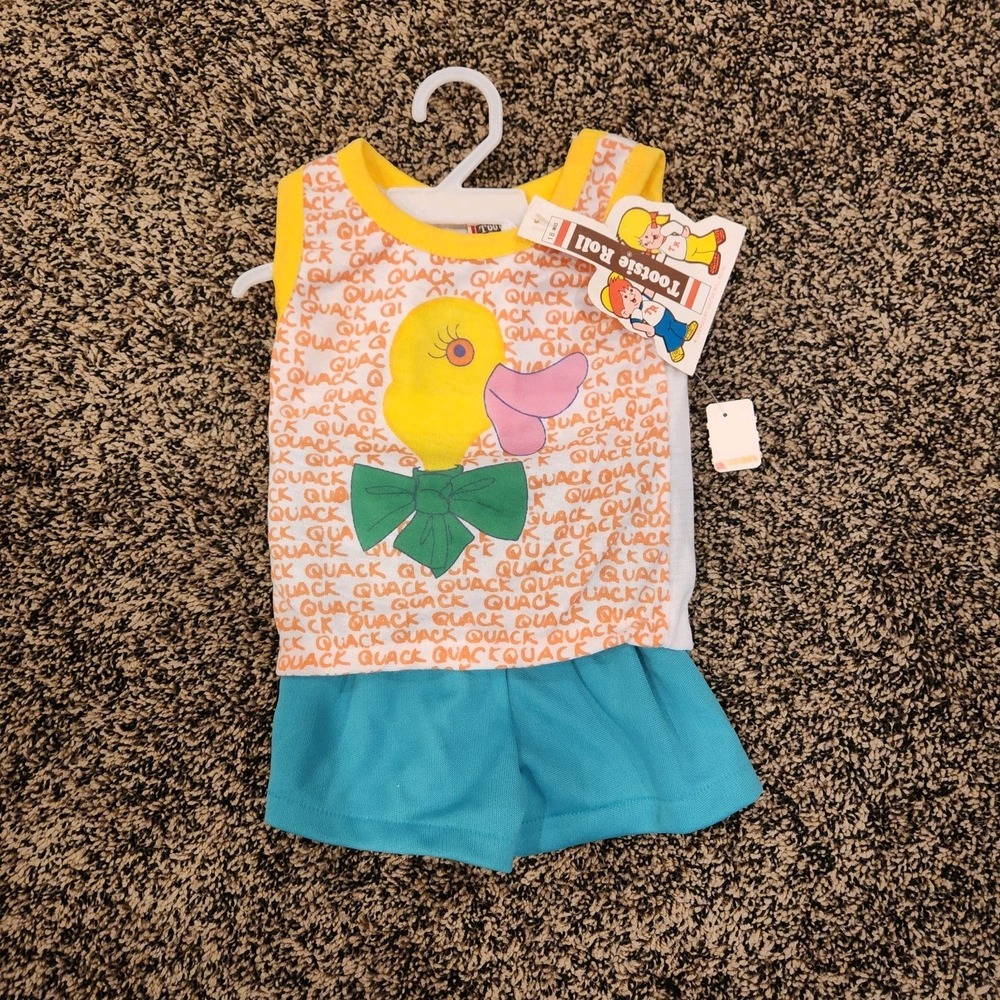 Vintage 1980's Baby Clothes Tootsie Roll Size 18 Month New With Tags